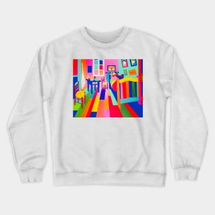 Van Gogh's Bedroom at Arles Pop Art Crewneck Sweatshirt